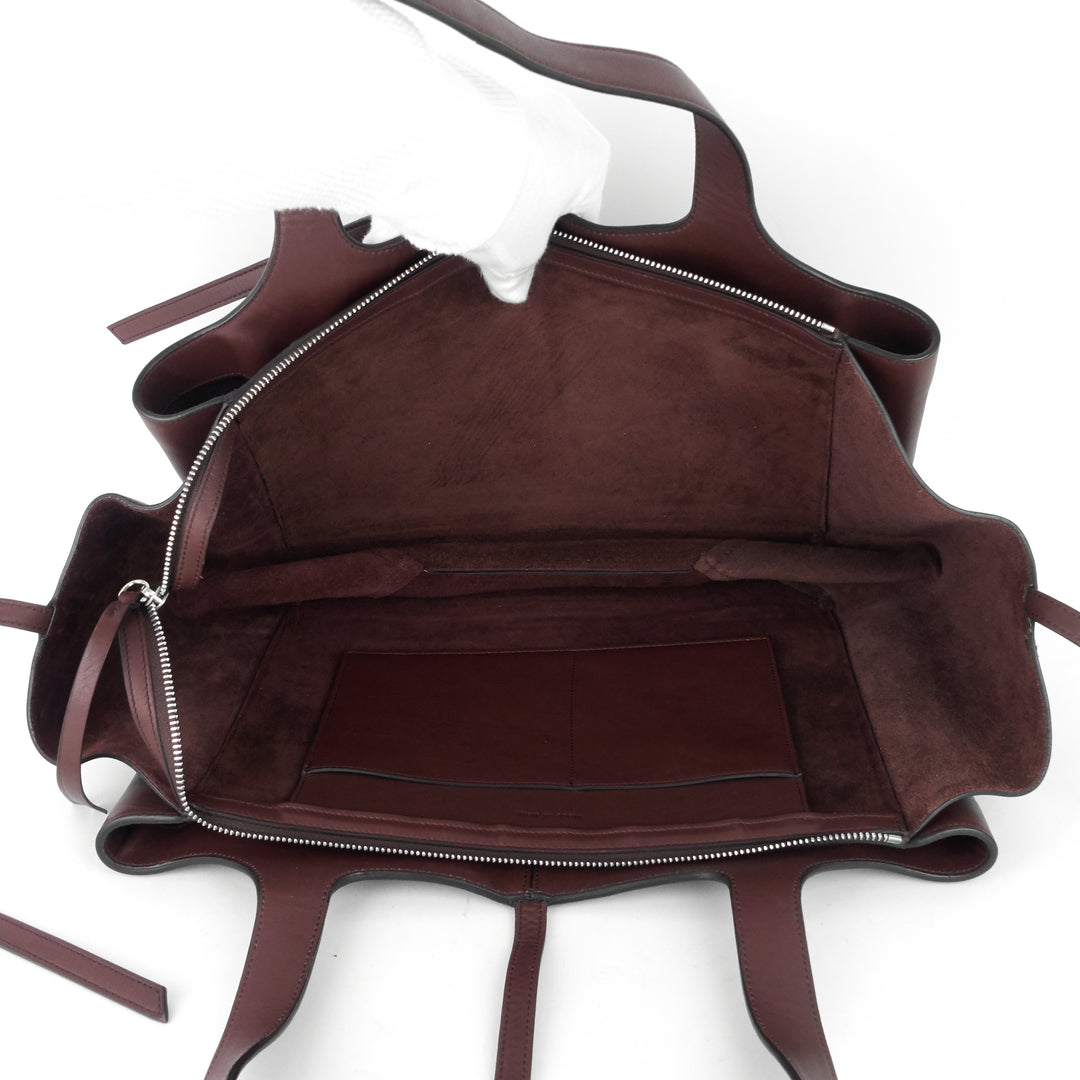 tri-fold medium calf leather bag