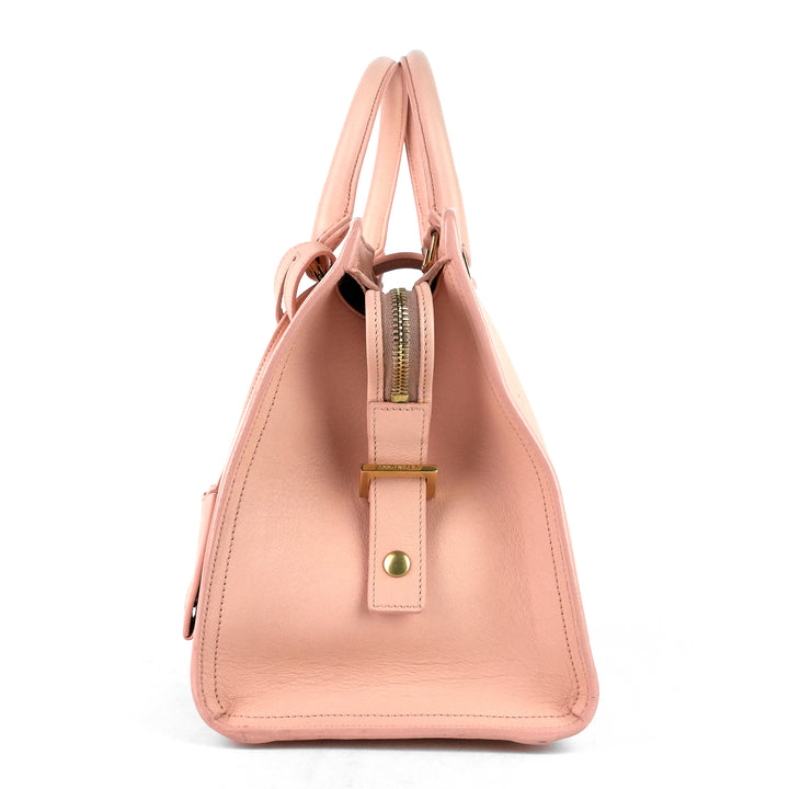 classic y cabas small calf leather bag