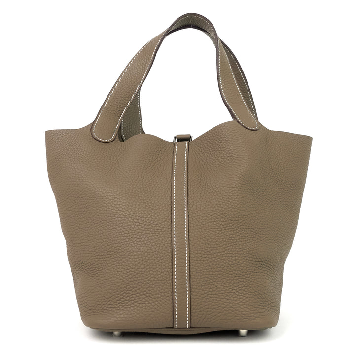 picotin lock mm clemence leather bag