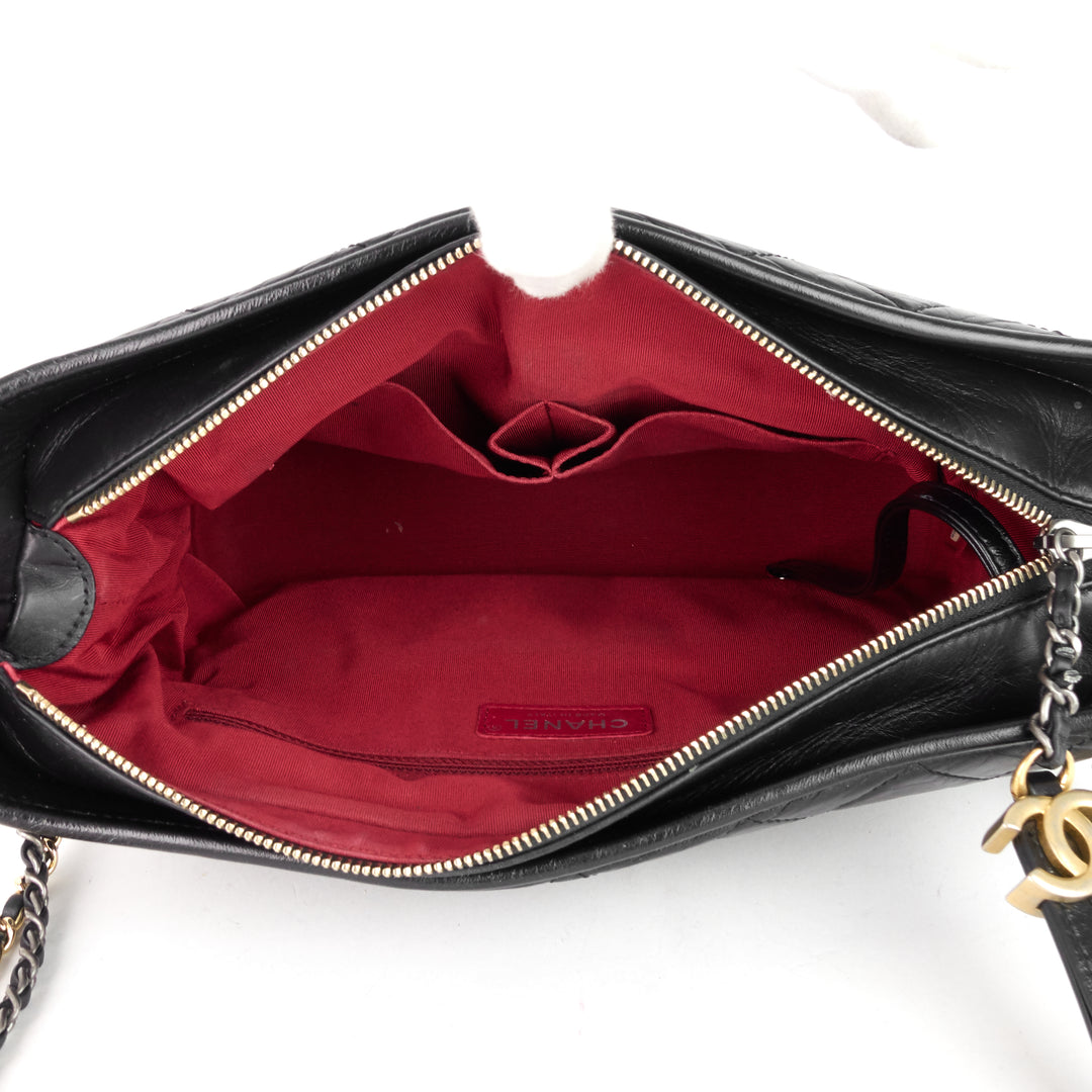 gabrielle calf leather medium hobo bag