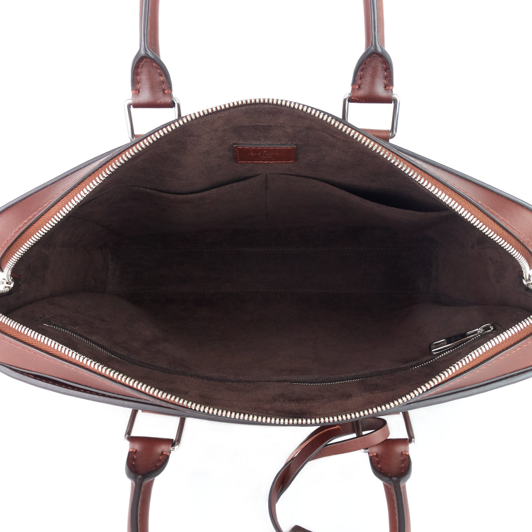 armand ombre calfskin leather briefcase bag