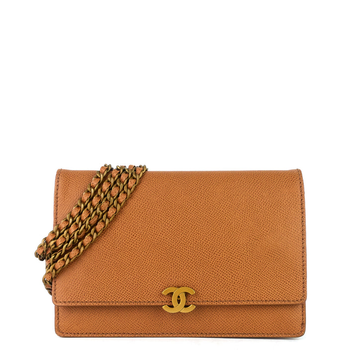 wallet on chain woc leather bag