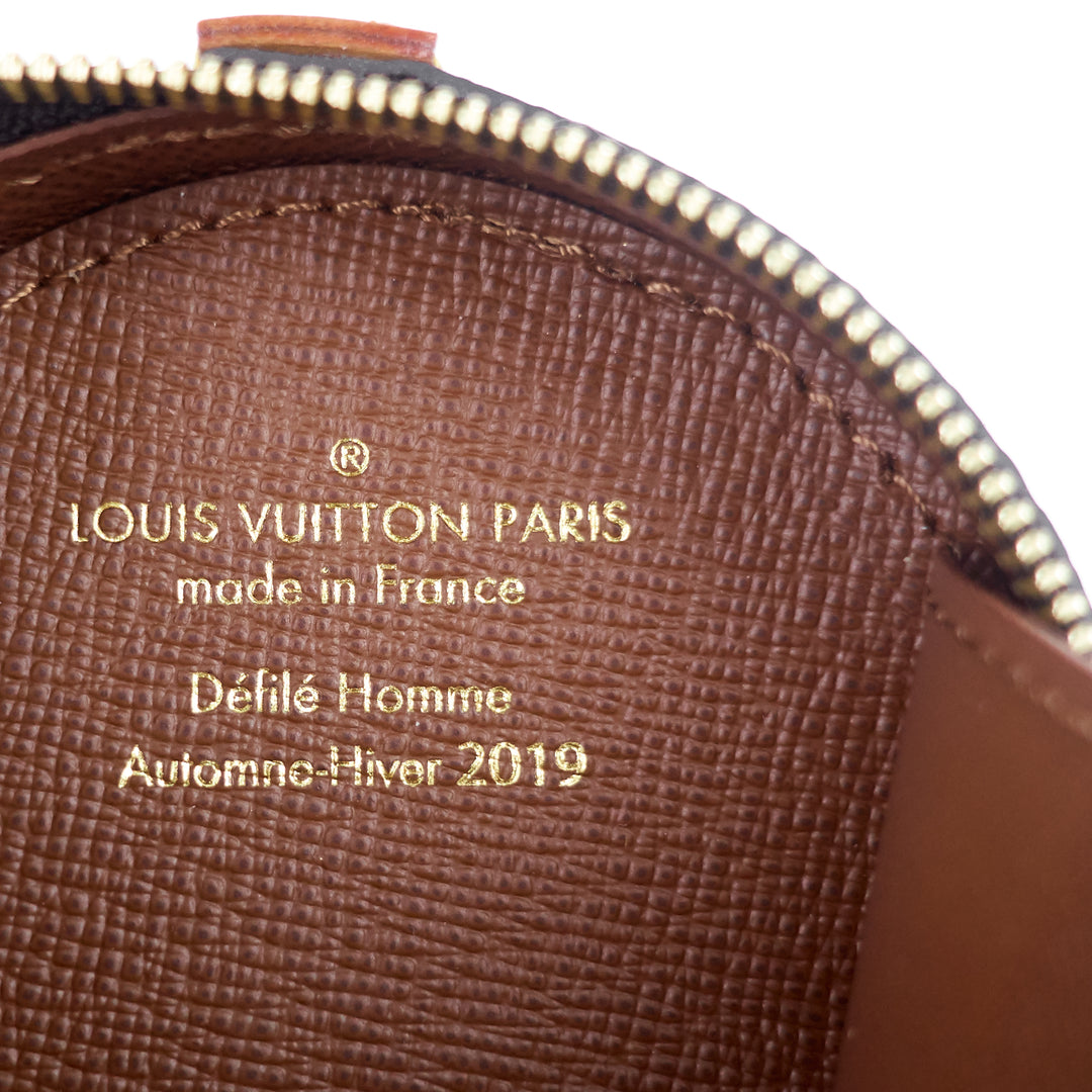 round monogram canvas coin case