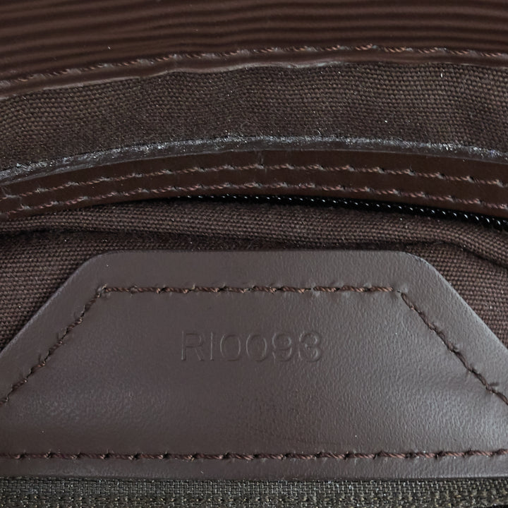 sac plat gm brown epi leather bag