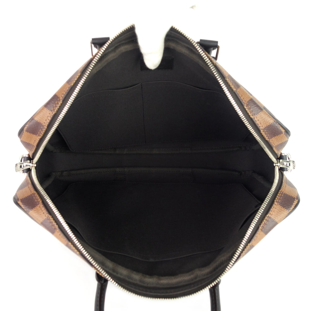 porte-documents voyage pm damier ebene canvas briefcase bag