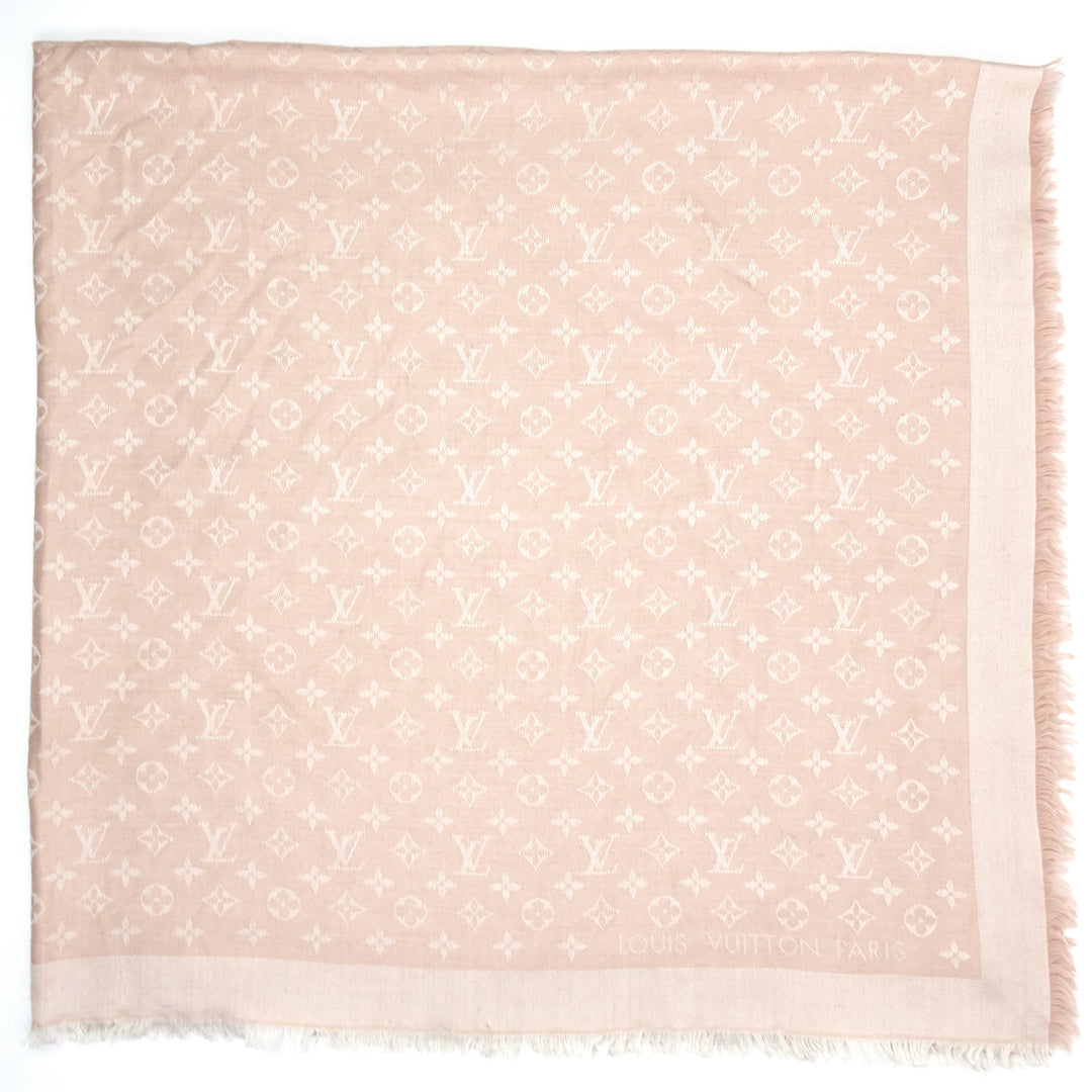 monogram denim rose shawl