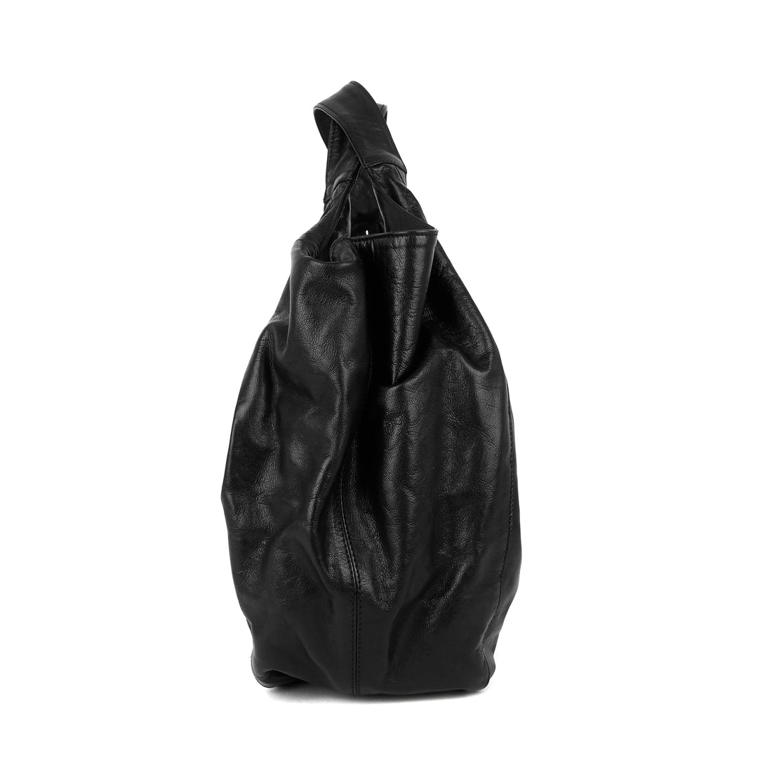 nuage bow crinkled leather hobo bag