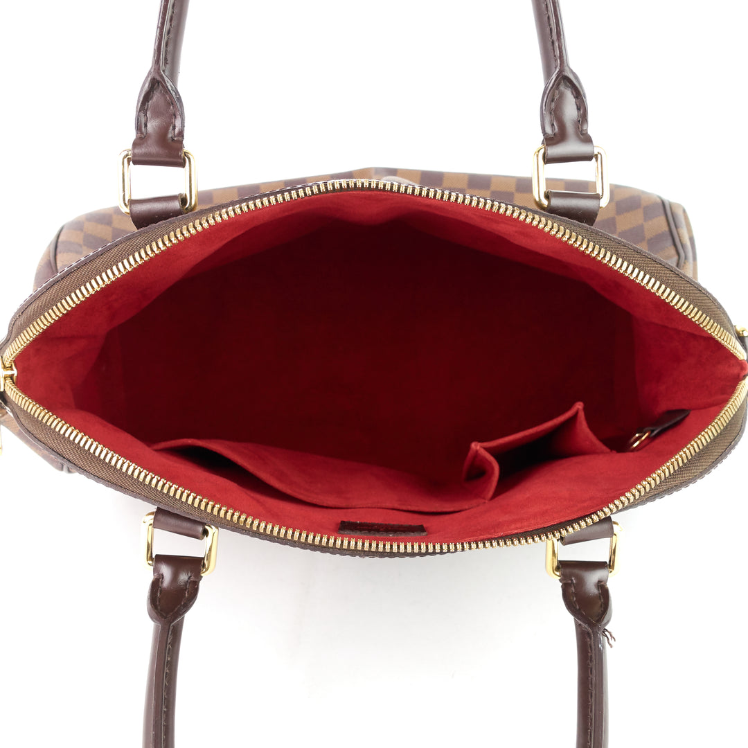 trevi gm damier ebene canvas handbag