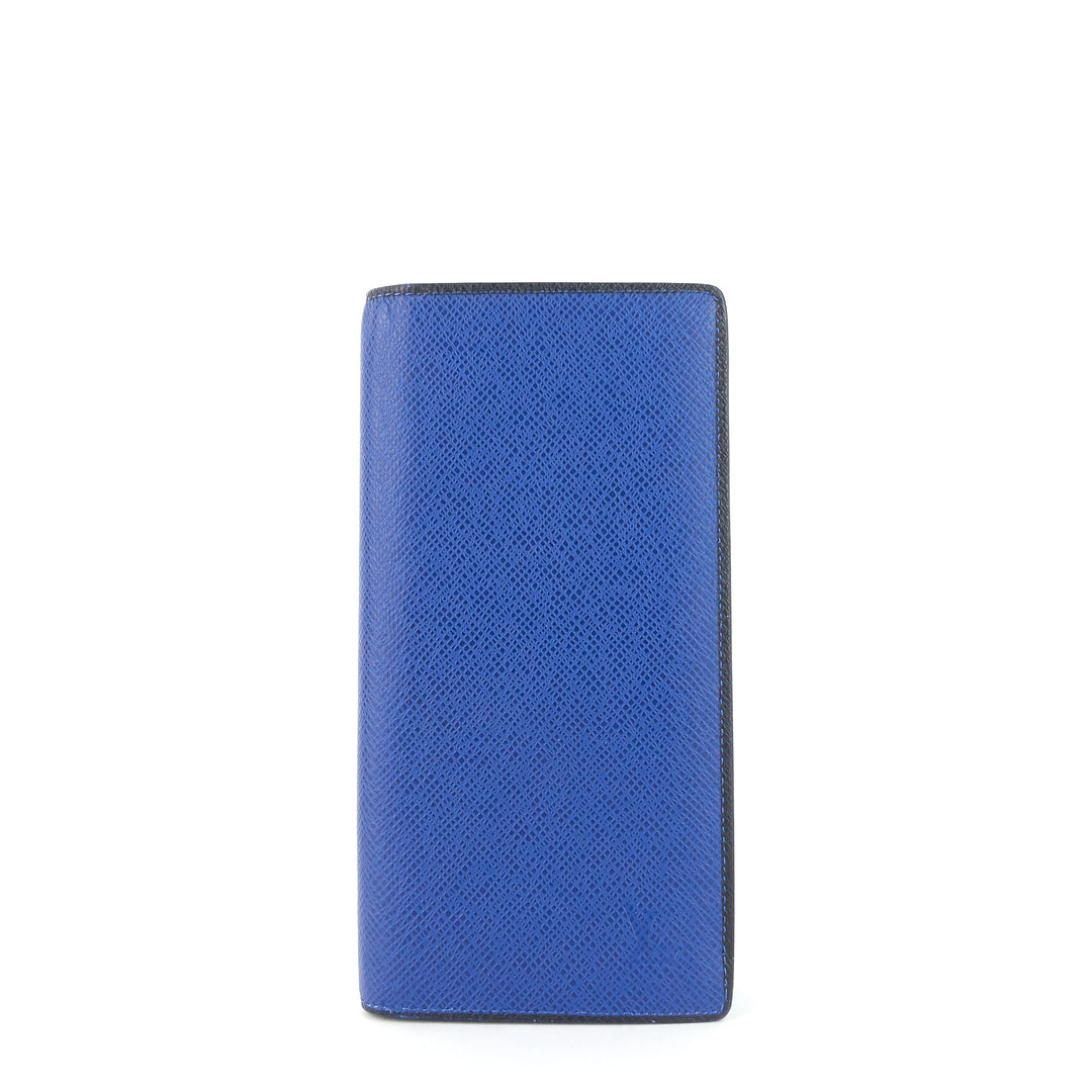 brazza blue epi leather wallet