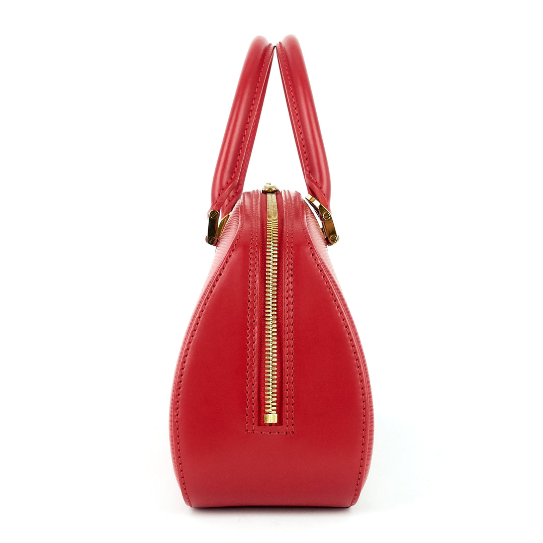 jasmin red epi leather handbag