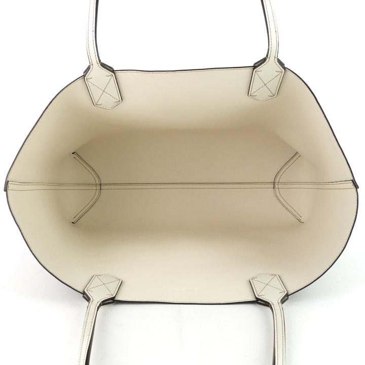 reversible medium gg coated canvas tote bag