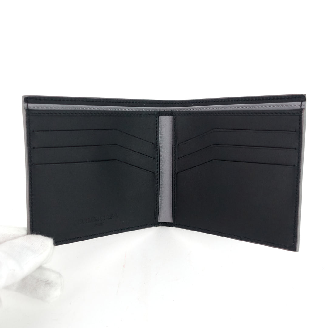 b-line square bifold lambskin leather wallet
