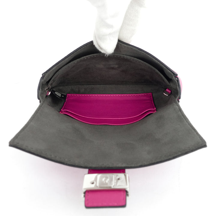 micro baguette nappa leather shoulder bag