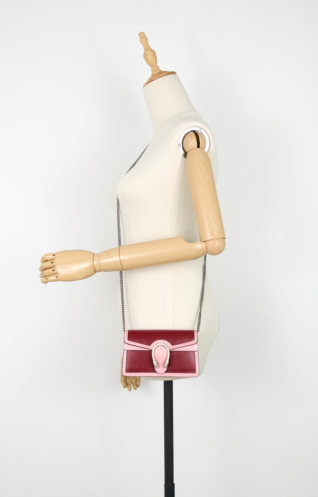 dionysus super mini two-tone leather bag