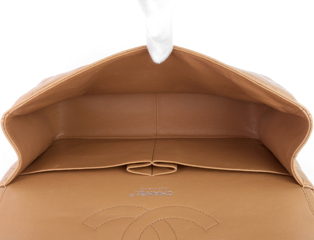 classic double flap jumbo caviar leather bag