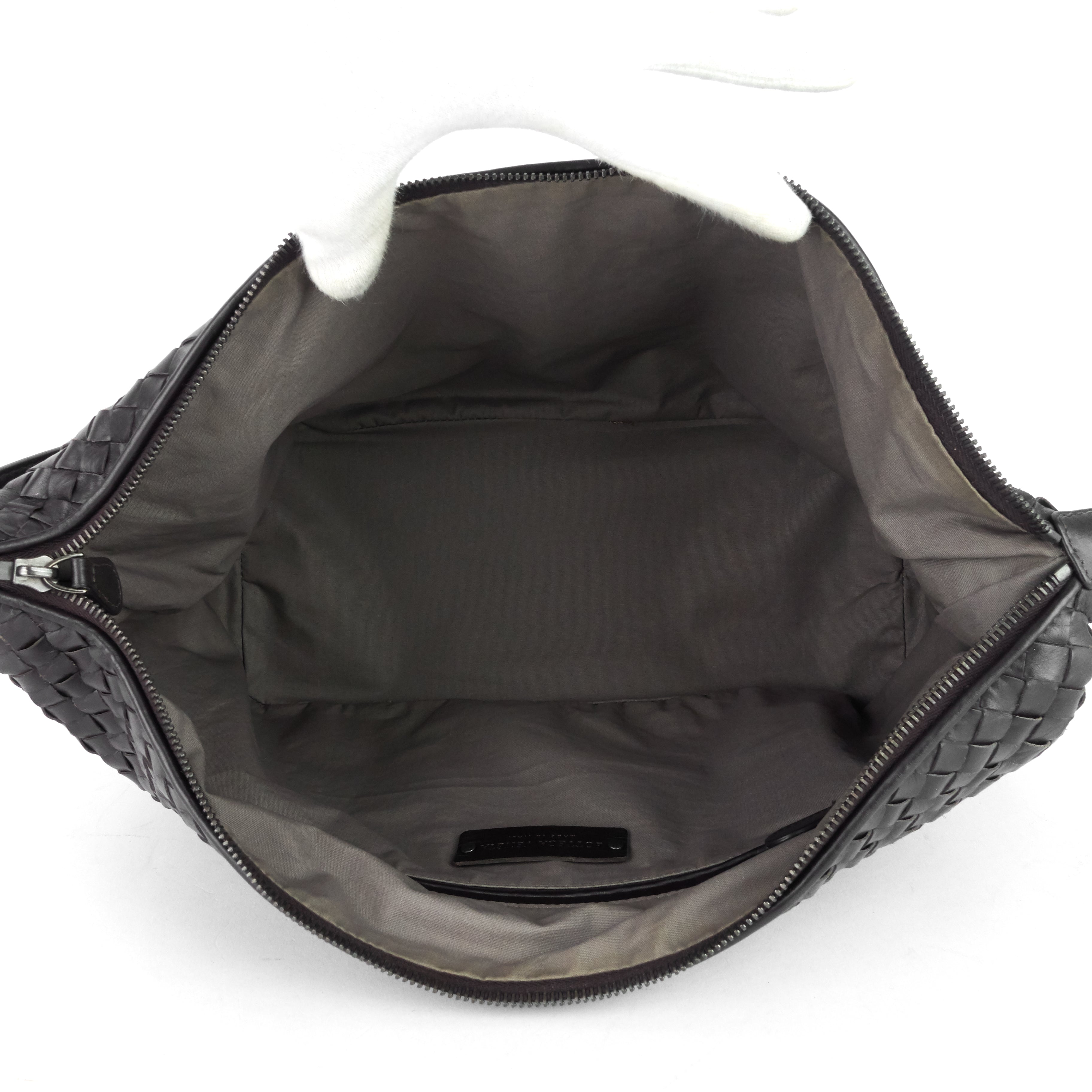Bottega Veneta Large Intrecciato Leather Zip Shoulder Bag