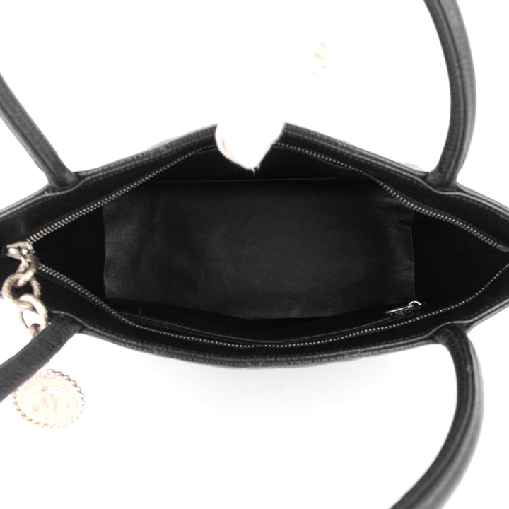 medallion caviar leather tote bag