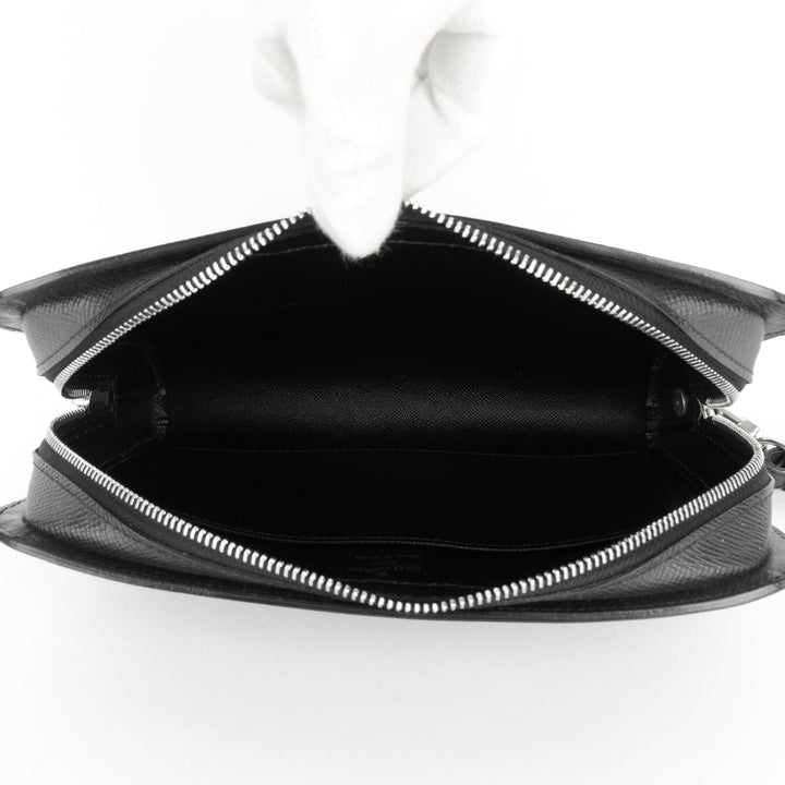 bakail taiga leather clutch bag