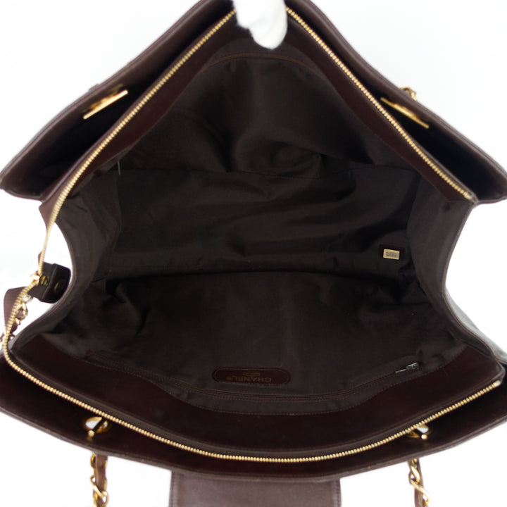 vintage supermodel weekender large calfskin leather bag