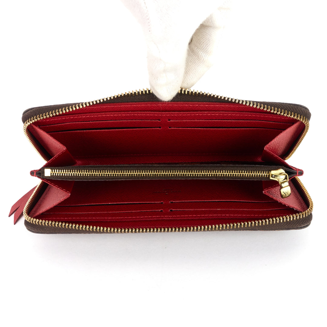 clémence damier ebene canvas wallet