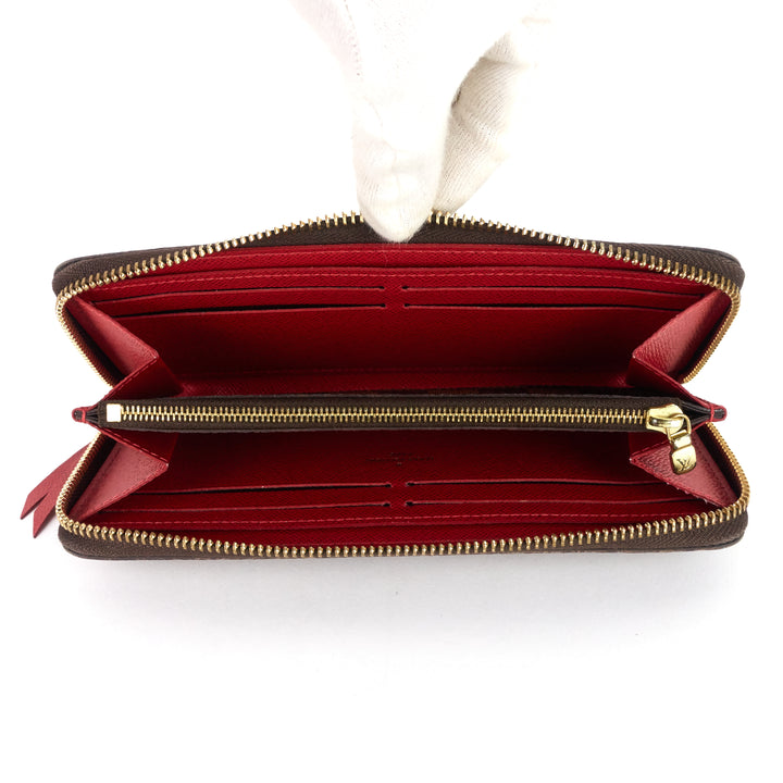 clémence damier ebene canvas wallet