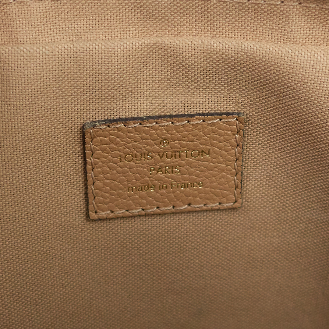 Louis Vuitton Vosges Handbag Whipstitch Monogram Empreinte Leather MM Black  2286145