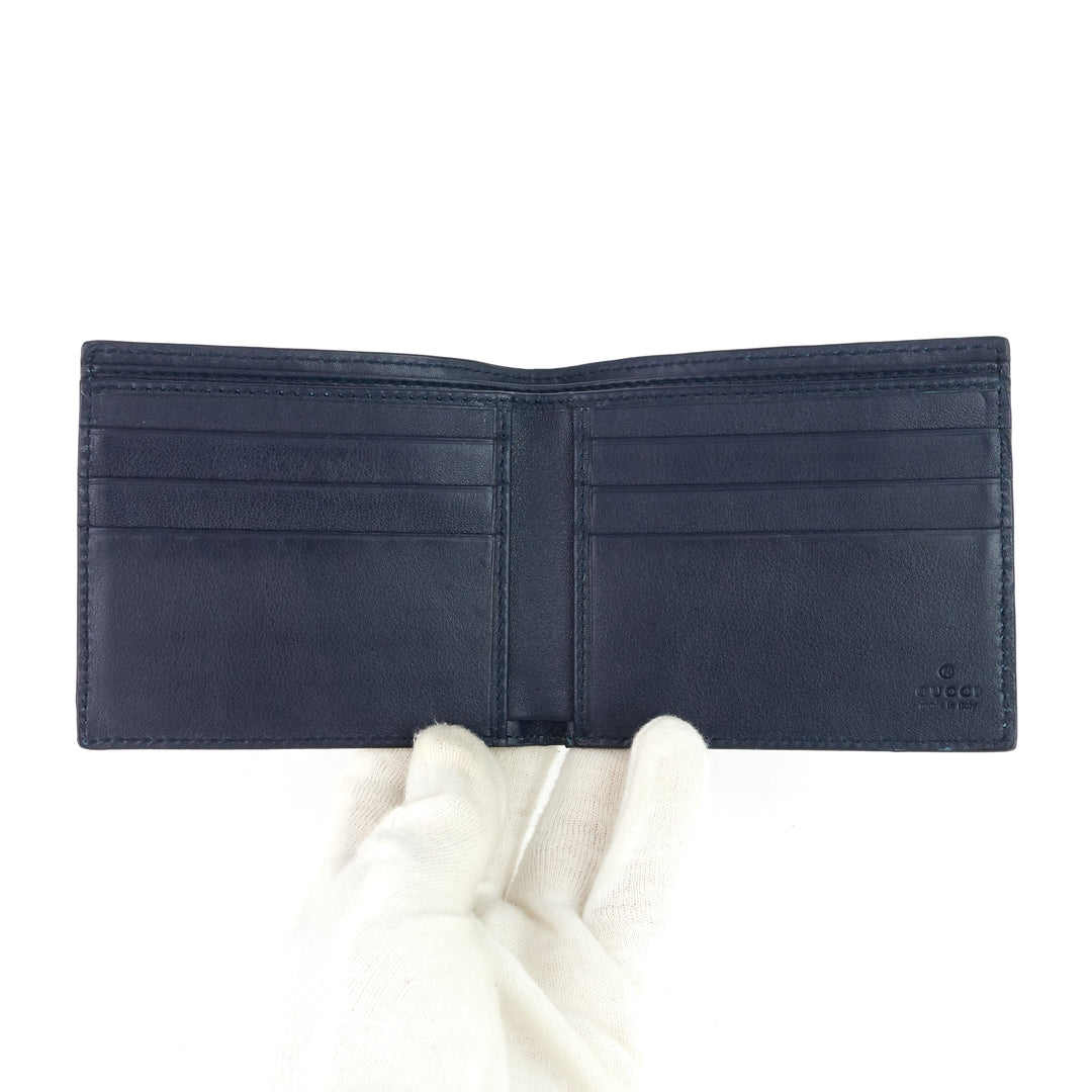 microguccissima leather bifold wallet