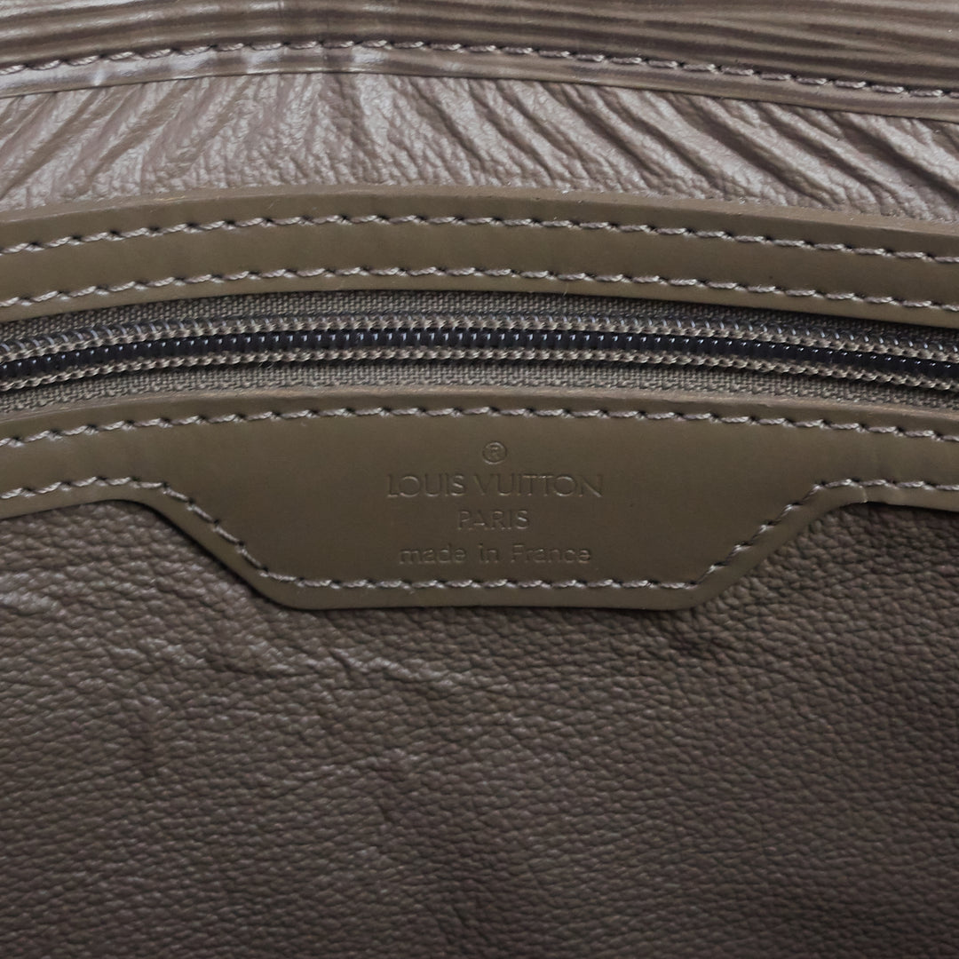 sac plat gm brown epi leather bag