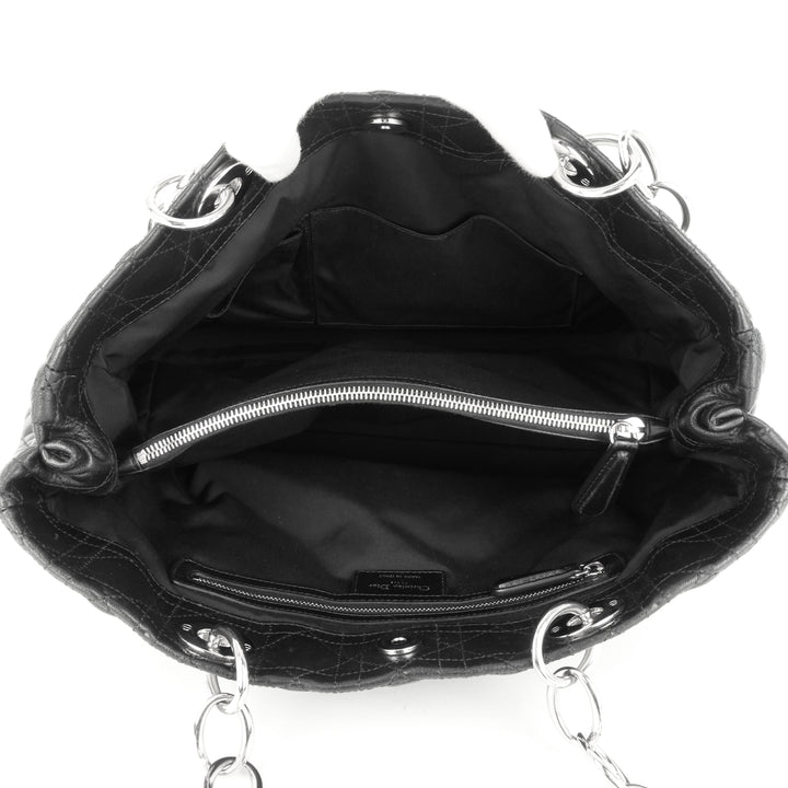 lady dior soft cannage lambskin shopping tote bag