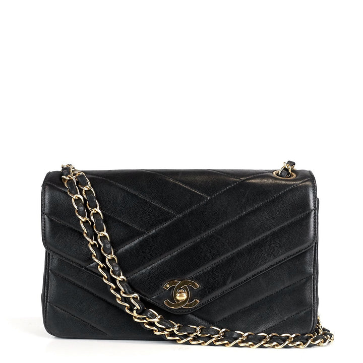 cross stitch lambskin leather flap bag