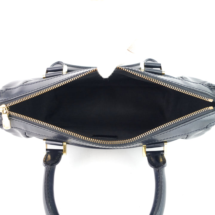 dhanura black epi leather handbag