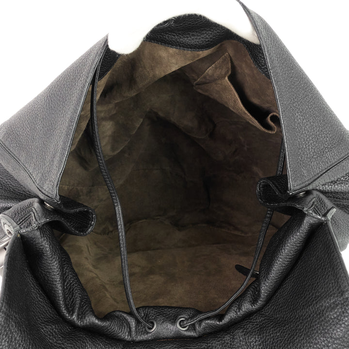 intrecciato cervo leather flap bag