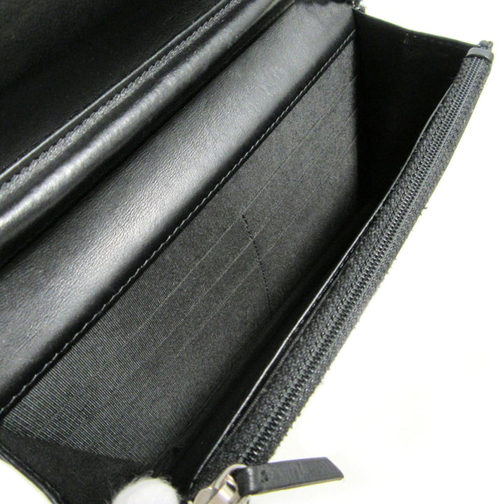 wallet on chain camellia lambskin leather bag