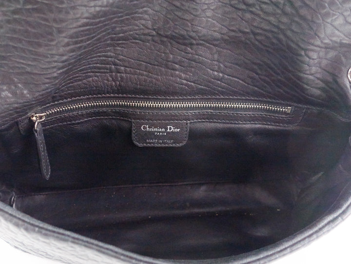 demi lune crinkled leather bag