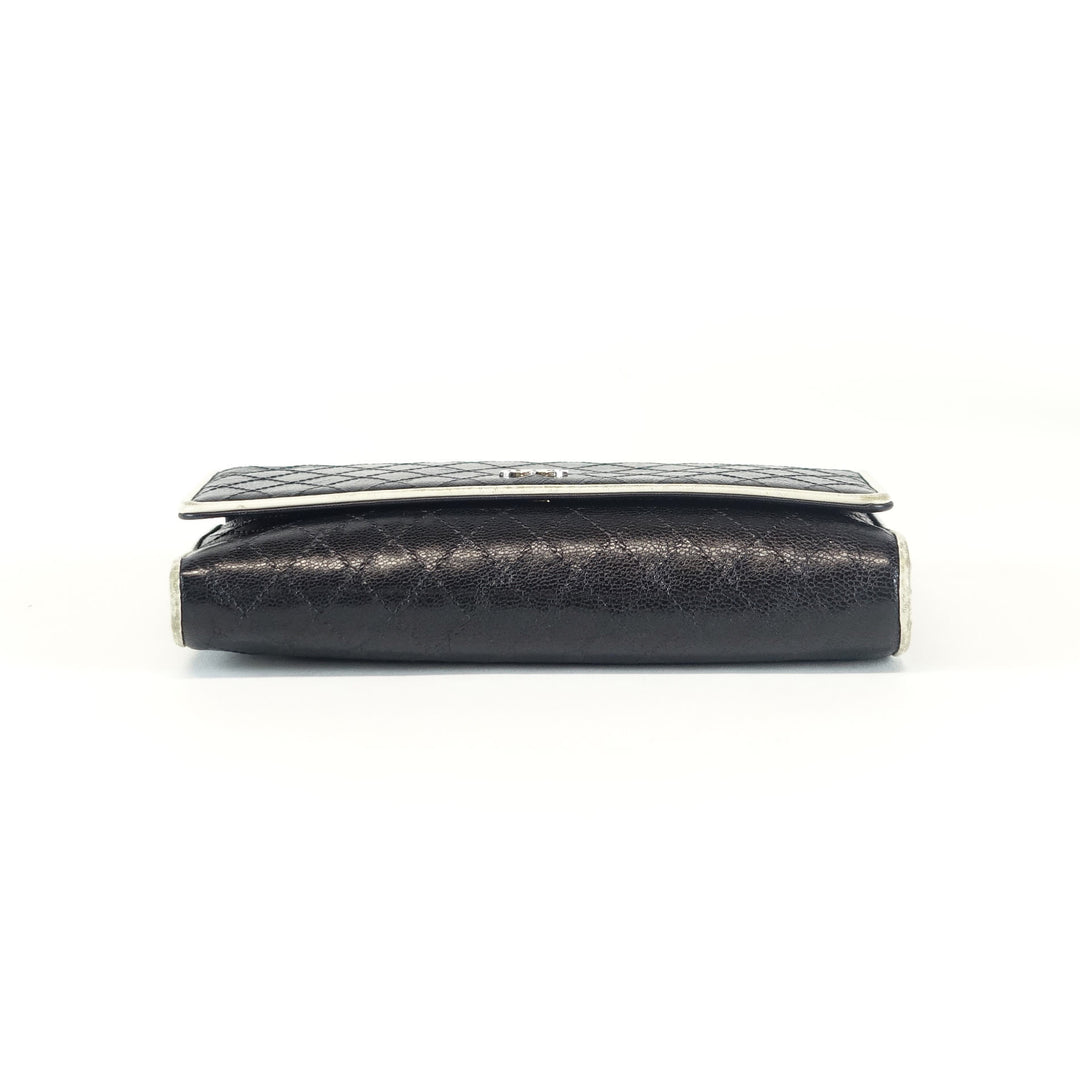 quilted caviar leather wallet