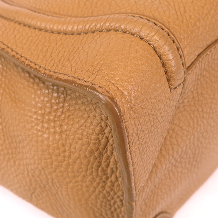 pebbled calf leather tote bag