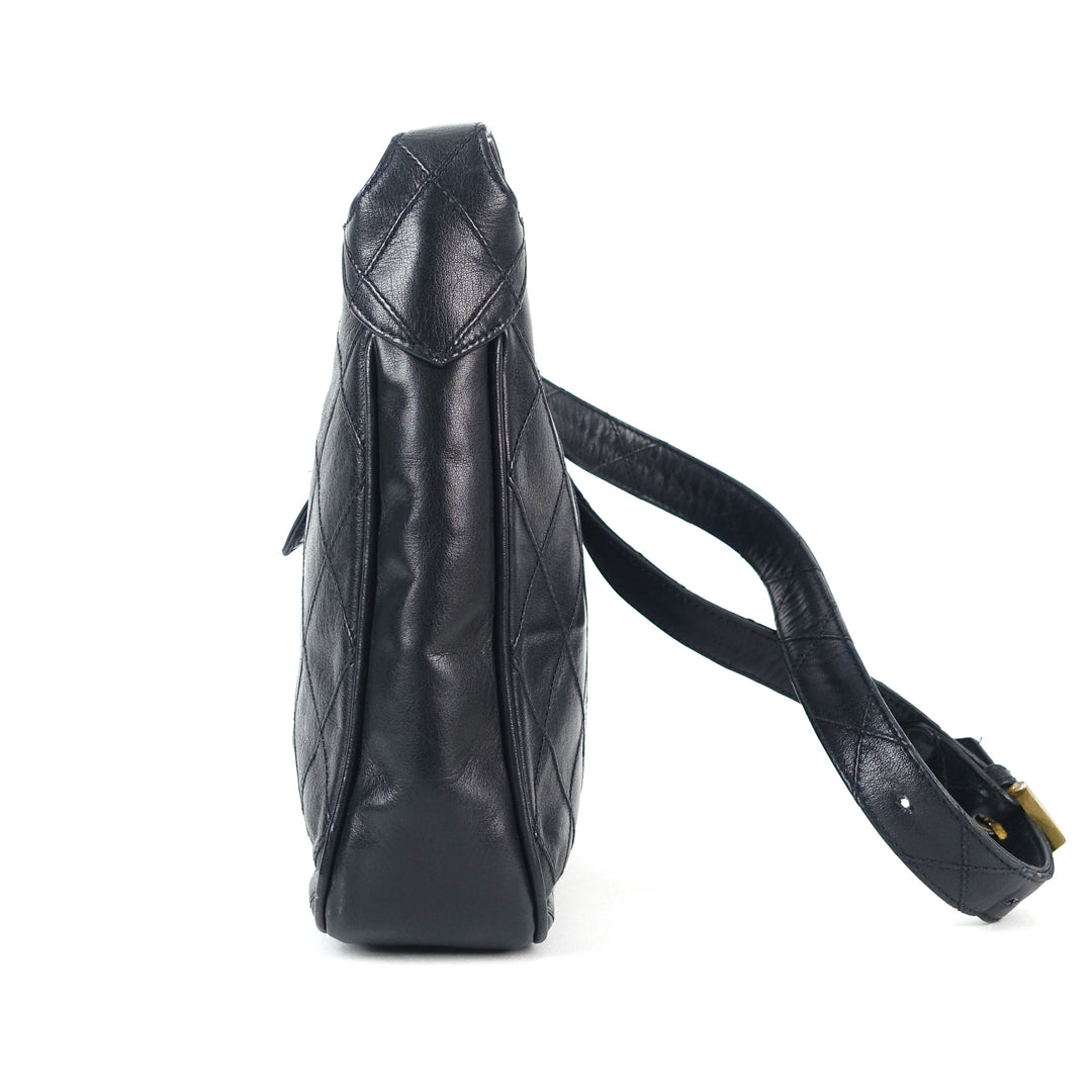quilted leather shoulder bag
