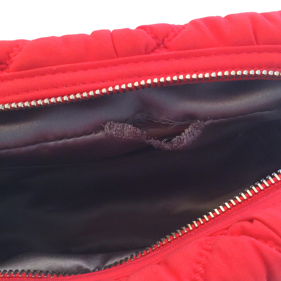 quilted bubble nylon shoulder bag