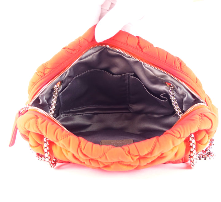quilted bubble nylon shoulder bag