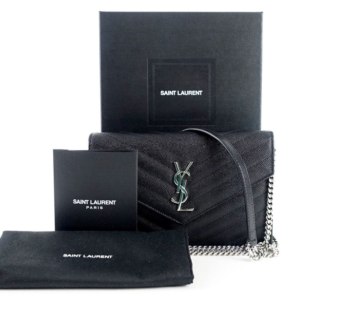 matelasse chevron calf leather classic wallet