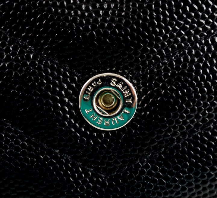 matelasse chevron calf leather classic wallet