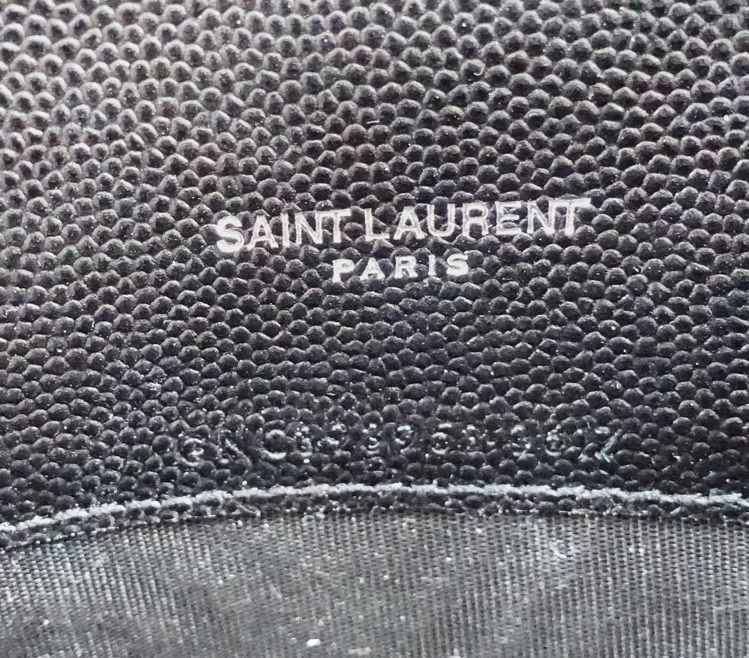 matelasse chevron calf leather classic wallet