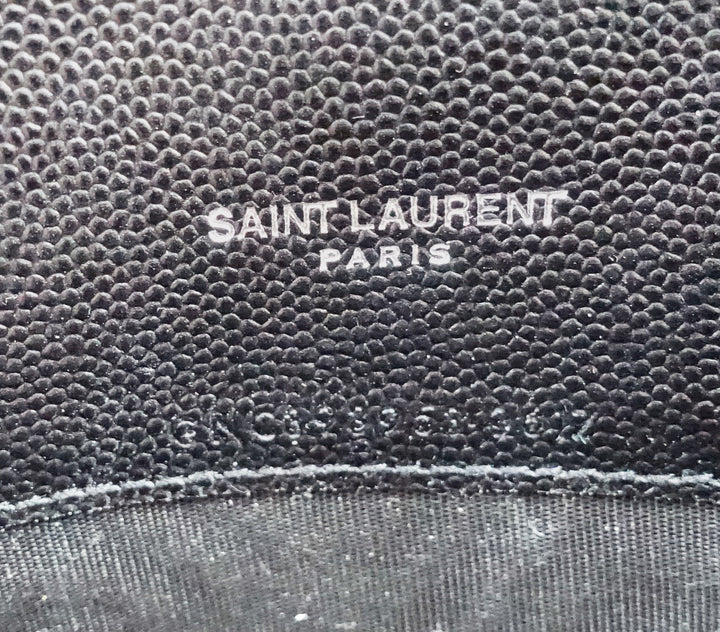 matelasse chevron calf leather classic wallet