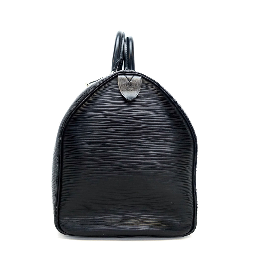speedy 30 black epi leather handbag