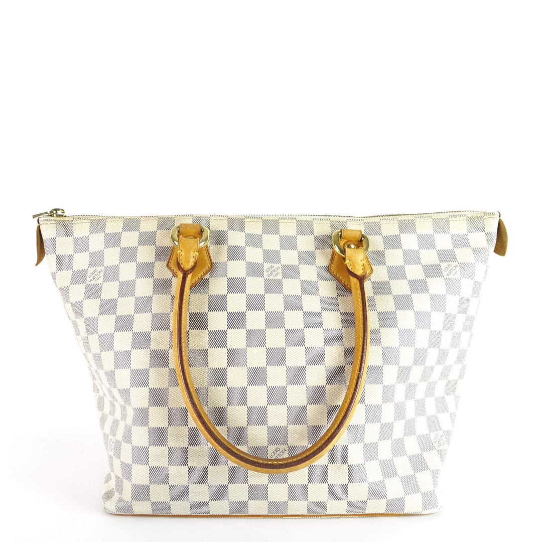saleya mm damier azur canvas tote bag