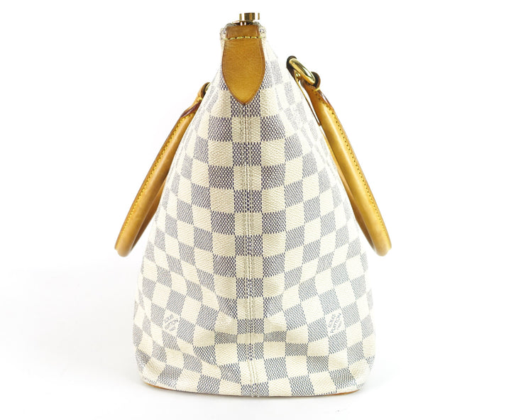 saleya mm damier azur canvas tote bag