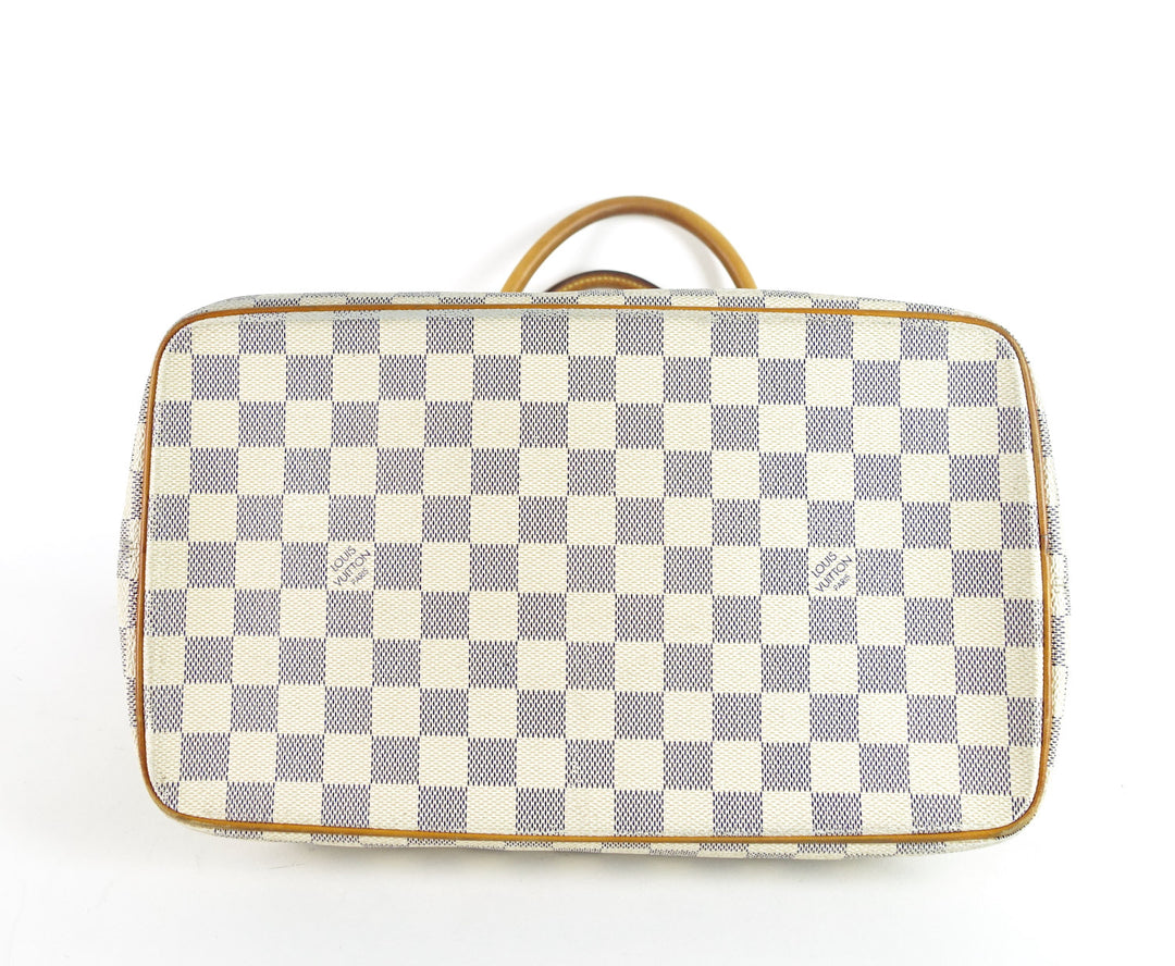 saleya mm damier azur canvas tote bag