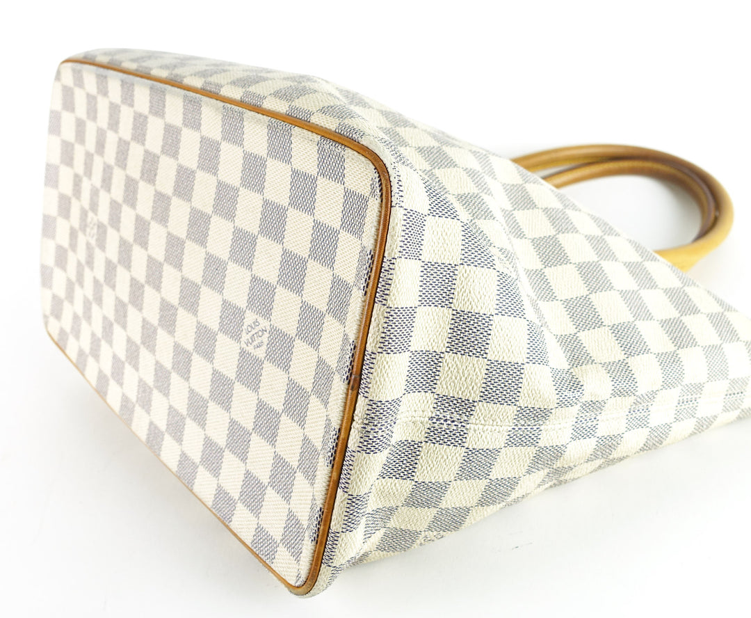 saleya mm damier azur canvas tote bag