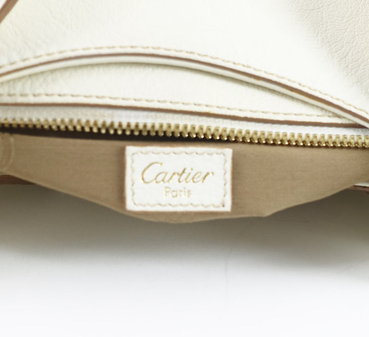 marcello de cartier ivory calfskin leather bag