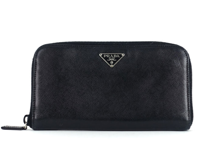 zip around saffiano leather wallet